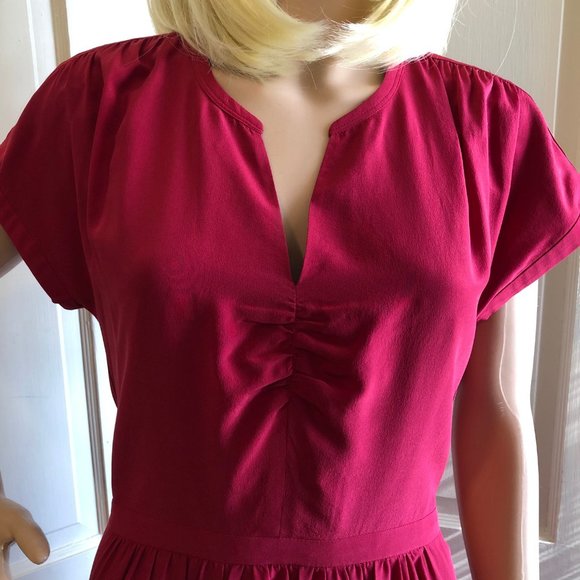 Madewell Fable Silk Dress, Sz 4 - Picture 3 of 4